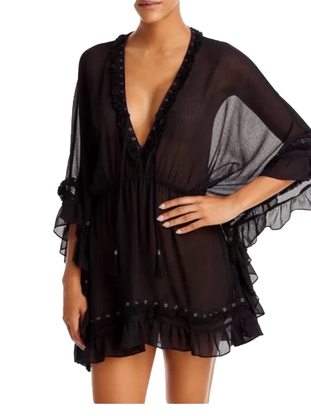 Ramy Brook Joya cover up. Black. Size M/L. NWT